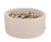 Suche baseny - Suchy basen minky H-40 cm z piłkami 200szt.- beżowy - miniaturka - grafika 1