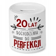 Skarbonki - Skarbonka na Urodziny 20 20te 20-te na Prezent z Nadrukiem ze Zdjęciem + Opakowanie na prezent (wzór 03) - miniaturka - grafika 1