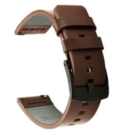 Akcesoria do smartwatchy - opaska pasek bransoleta LEATHER Suunto 7 / 9 / Baro 24mm brązowa - miniaturka - grafika 1