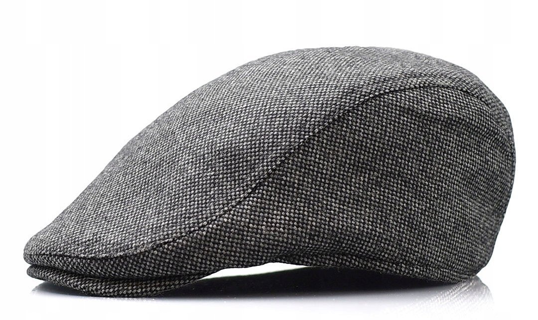 Kaszkiet męski ocieplany czapka 50% wełny