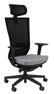Fotele i krzesła biurowe - Ergonomiczny Fotel Biurowy Grospol Marti BS HD R11 Black Tkanina Note N05 Szary - miniaturka - grafika 1