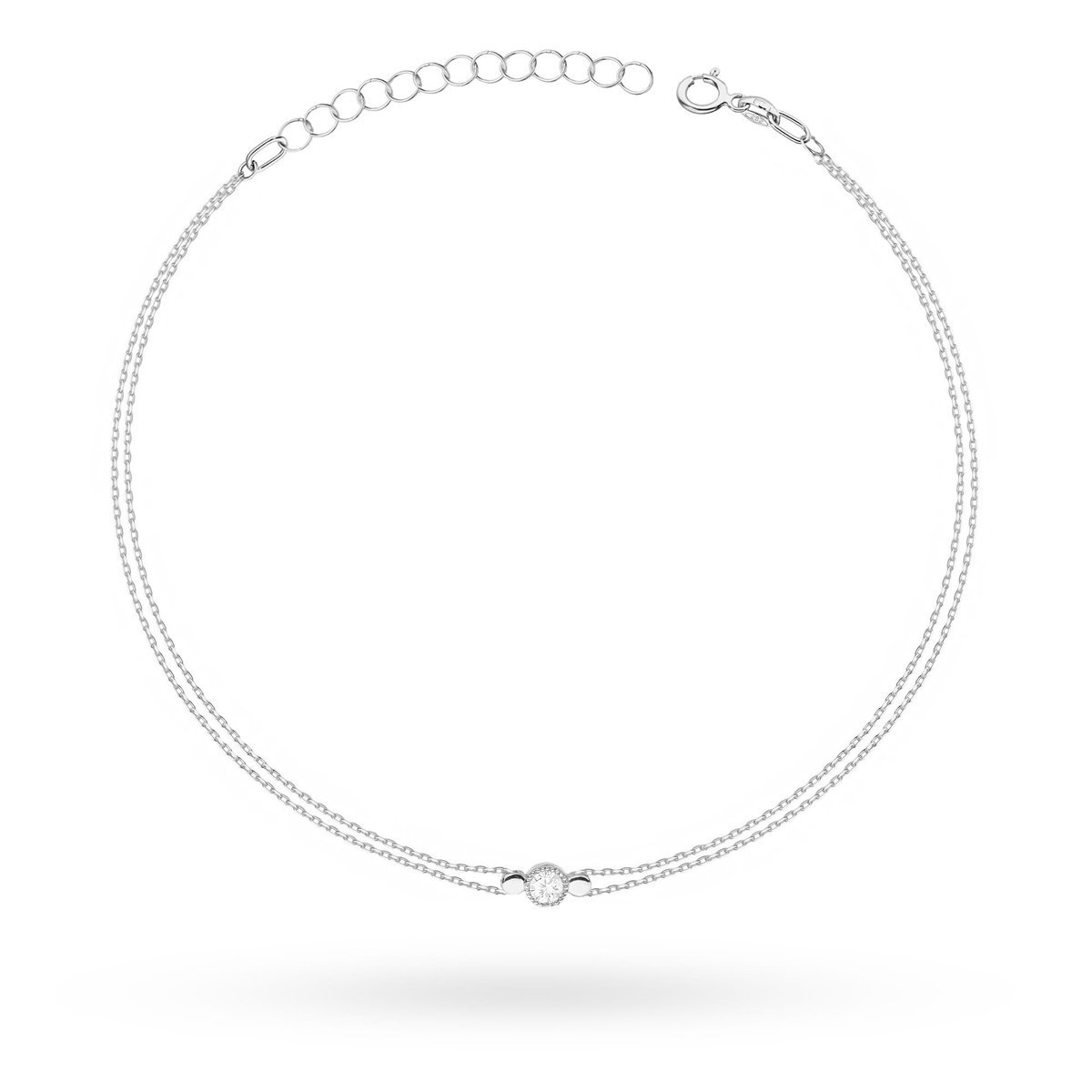 Bransoletka Diament 0,10ct białe złoto pr. 585