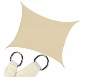 Parasole ogrodowe - Żagiel Przeciwsłoneczny Zaciemniacz Parasol Ogrodowy 3X4M Beżowy Perfectlife - miniaturka - grafika 1