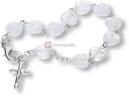 Różaniec dziecięcy z serduszkami białymi - Różańce - miniaturka - grafika 1