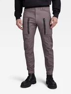 Spodnie męskie - G-Star Raw Spodnie materiałowe Zip Pkt 3D D21975-D504-G077 Szary Skinny Fit - miniaturka - grafika 1