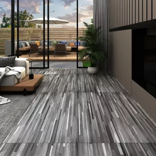 Vida Panele podłogowe z PVC 5,26 m 2 mm szare paski V-146568 - Panele podłogowe - miniaturka - grafika 1