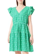 Sukienki - Bestseller A/S Damska sukienka VMSONEY LACE SL dekolt w serek, krótka sukienka WVN, Bright Green/Detail:Snow White Lines, XS, Bright Green/Detail:Snow White Lines, XS - miniaturka - grafika 1