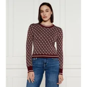 Swetry damskie - GUESS Sweter LISE | Slim Fit - miniaturka - grafika 1
