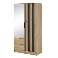 Szafy - Szafa dwudrzwiowa NELLY 2D Dąb artisan z lustrem - miniaturka - grafika 1