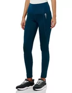 Spodnie sportowe damskie - Champion Athletic C-Tech W-Quick-Dry Stretch Poly-Jersey Compression Crop spodnie dresowe damskie, Ciemny Cian, L - miniaturka - grafika 1
