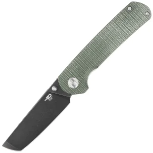 Nóż składany Bestech Sledgehammer Green Micarta, Black Stonewashed D2 (BG31B-2) - Noże - miniaturka - grafika 1