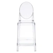 Taborety i hokery - Stołek barowy Viki transparentny 66cm - miniaturka - grafika 1