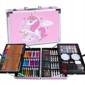 Przybory szkolne - Zestaw Artystyczny Do Malowania Rysowania Walizka Jednorożec 145 El. Monet145 - miniaturka - grafika 1