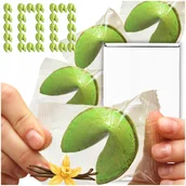 Pieczywo chrupkie - Ciasteczka z Wróżbą Podziękowanie dla gości Zielony Ciastko Szczęścia 100 - miniaturka - grafika 1