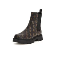 Botki damskie - Damskie Sztyblety GUESS REYON FL8RENFAL10-BROCR – Czarny - miniaturka - grafika 1