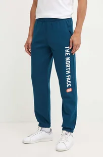 The North Face spodnie dresowe Pant Varsity Graphic kolor turkusowy z nadrukiem NF0A89DP1NO1 - Spodnie męskie - miniaturka - grafika 1