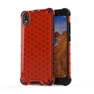 Etui i futerały do telefonów - Honeycomb etui pancerny pokrowiec z żelową ramką Xiaomi Redmi 7A czerwony - miniaturka - grafika 1