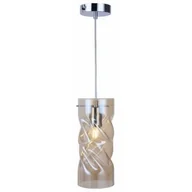 Lampy sufitowe - Reality Pia lampa wisząca 1x60W chrom/bursztynowy 333301-22 - miniaturka - grafika 1