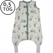 Śpiworki dla dzieci - LETNI ŚPIWOREK MUŚLINOWY Z NOGAWKAMI 68-86 S - miniaturka - grafika 1