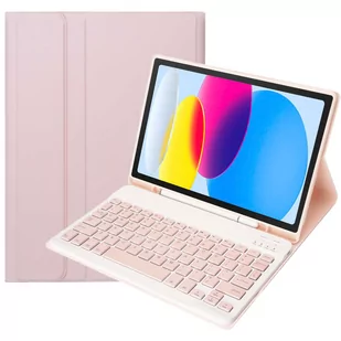 Etui ochronne z klawiatura bezprzewodowa Alogy Keyboard Case z miejscem na rysik do Apple iPad 10.9 2022 Różowe + Szkło - Części i akcesoria do laptopów - miniaturka - grafika 1