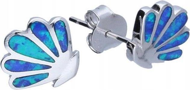 Srebrne kolczyki 925 sztyft muszelka 1,59g wyjątkowe wkrętki na prezent