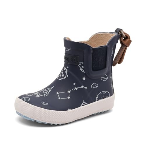 Bisgaard Baby Rubber Unisex dziecięce kalosze przeciwdeszczowe, To The Moon, 22 EU, Na księżyc, 22 EU