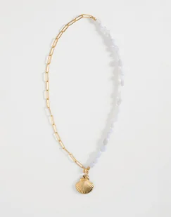 Złoty naszyjnik z muszelką - Naszyjniki - miniaturka - grafika 1