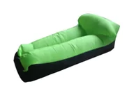 Meble turystyczne - SOFA materac łóżko leżak na powietrze czarno-zielony 185x70cm - miniaturka - grafika 1