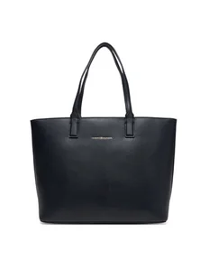Tommy Hilfiger Torebka Th Logotape Tote AW0AW17449 Granatowy - Torebki damskie - miniaturka - grafika 1