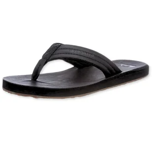 Klapki męskie Quiksilver Carver Nubuk japonki czarne-43 - Klapki i japonki męskie - miniaturka - grafika 1