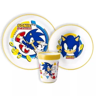 Zestaw Obiadowy Antypoślizgowy Sonic Jeż - Zestawy naczyń dla dzieci - miniaturka - grafika 1