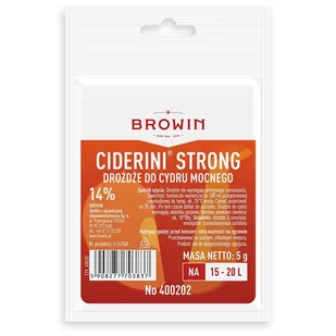 DROŻDŻE DO CYDRU MOCNEGO CIDERINI STRONG 5G - Domowy wyrób alkoholu - miniaturka - grafika 1