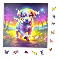 Puzzle - Puzzle Pies Mruu&Pruu 25 x 25 cm 150 elementów Układanka drewniana - miniaturka - grafika 1