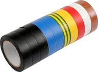 Taśmy izolacyjne i naprawcze - Vorel Taśma izolacyjna pvc 15mm x 10 m, mix, kpl. 10szt 75012 - miniaturka - grafika 1