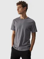 Koszulki sportowe męskie - Męski t-shirt z nadrukiem 4F 4FWMM00TTSHM1844 -  szary - miniaturka - grafika 1