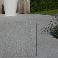 Kostki brukowe i krawężniki - Tiles Plytka Tandur Grey Limestone Pół-szlifowana Bębnowana 20x20x1,5 cm - miniaturka - grafika 1