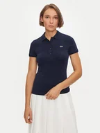 Koszulki sportowe damskie - Lacoste Polo DF3443 Granatowy Slim Fit - miniaturka - grafika 1