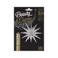 Balony i akcesoria - Godan Balon foliowy Gwiazda 3D srebrna 50x46cm - miniaturka - grafika 1