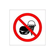 Przybory szkolne - Naklejka 100X100 Zakaz Wchodzenia Z Lodami - miniaturka - grafika 1