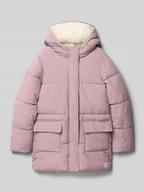 Kurtki i płaszcze dla dziewczynek - Kurtka pikowana o kroju regular fit z odblaskowym nadrukiem - miniaturka - grafika 1