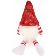 Ozdoby bożonarodzeniowe - Mikołaj SASKA GARDEN Siedzący 23 cm Czerwony - miniaturka - grafika 1