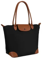 Torebki damskie - Torebka Peterson miejska damska klasyczna pojemna elegancka modna na ramię czarna - miniaturka - grafika 1