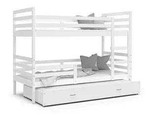 Łóżko piętrowe 200x90 szare JACEK 3-osobowe - Łóżka dla dzieci i młodzieży - miniaturka - grafika 1