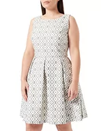 Sukienki - Swing - Żakardowa sukienka koktajlowa - Kobiety - Wielokolorowy (ecrue/s.szary 9416) - L (rozmiar producenta: 42) - miniaturka - grafika 1