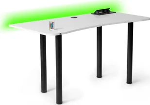 Biurko Marco Game Comfort Pro Białe 139 cmx68 cm - Biurka gamingowe - miniaturka - grafika 1