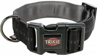 Obroże dla psów - TRIXIE - Obroża Softline Elegance dla psa czarno-grafitowa szeroka rozm. S-M 32-45cm - miniaturka - grafika 1