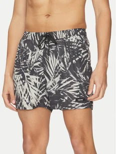 Calvin Klein Swimwear Szorty kąpielowe KM0KM01120 Czarny Regular Fit - Kąpielówki męskie - miniaturka - grafika 1