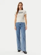 Koszulki i topy damskie - Tommy Jeans T-Shirt Essential DW0DW19447 Beżowy Slim Fit - miniaturka - grafika 1
