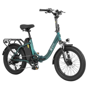 DYU C9 Folding Electric Bike 250W Motor 48V 15 6Ah Battery 20*3 0 inch Tires 25km/h Max Speed 150km Range Oil Brake Fron - Rowery elektryczne - miniaturka - grafika 1