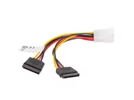 Kable komputerowe i do monitorów - Molex LANBERG LANBERG Kabel zasilający SATA x2 M/F 15cm (CA-HDSA-11CU-0015) - miniaturka - grafika 1